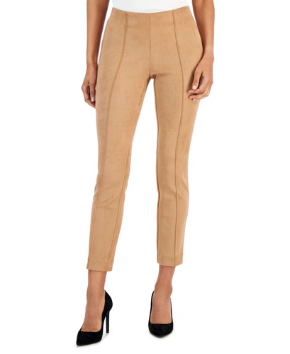 Petite pull slim pants - petite, pull-on